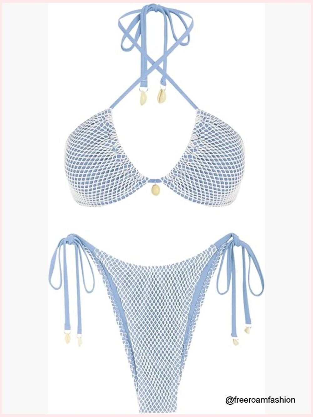 Multiway Fishnet String Bikini Set Two Piece Swimsuit